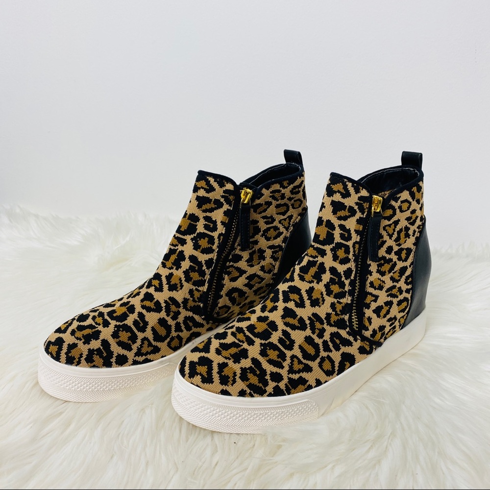 Steven Madden Platform Chetah Ditta Sneaker Sz 7.5